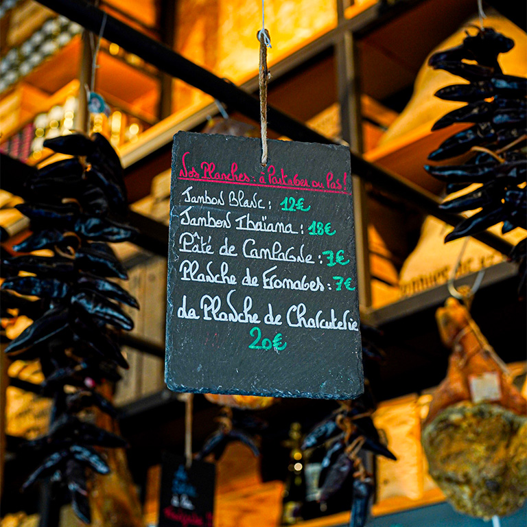 Planches de charcuteries restaurant rungis